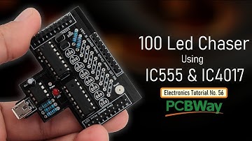100 LED Chaser Circuit Using IC555 and CD4017