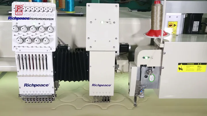 Richpeace Automatic Perforation and Embroidery Sewing machine.富怡全自动冲缝绣一体机