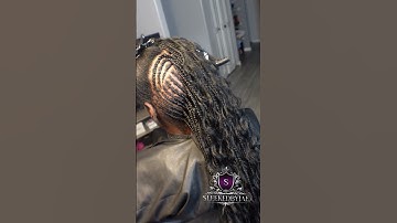 Braided Mohawk for the Win 🏆 #braids #newyoutuber #knotlessbraids #achilldayinmylife