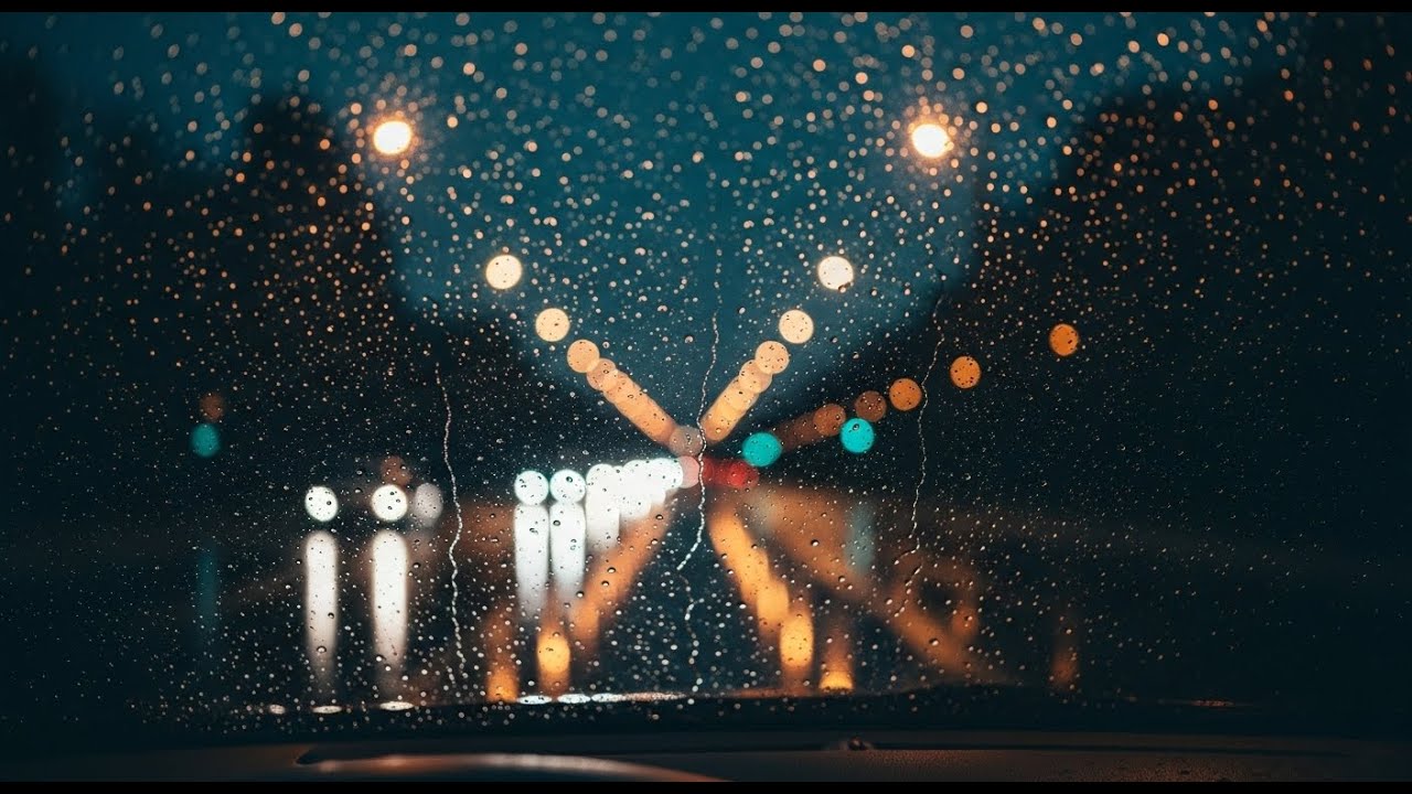 Night Rain Driving Sounds on Wet City Road  Deep Sleep ASMR, Relaxing Rain Ambience