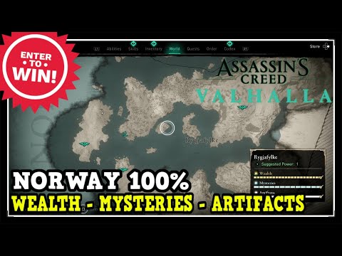 Assassin&rsquo;s Creed Valhalla Norway All Collectibles (Wealth, Mysteries, Artifacts)