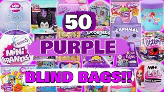 UNBOXING 50 PURPLE BLIND BAGS!