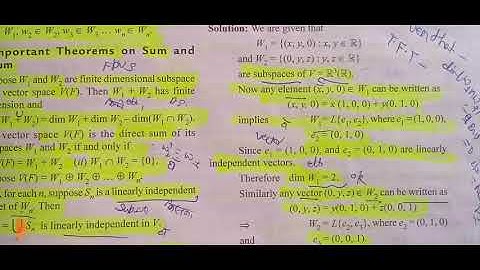 Example based on direct sum in vector Space Bsc mathe MSc mathe NBHM tifr CSIR-NET Subscribe 🙏