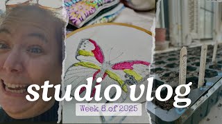 Studio Vlog Week 8 | Messy artist, Thrifting, 100 Day Project discussion