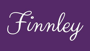 Learn how to Sign the Name Finnley Stylishly in Cursive Writing