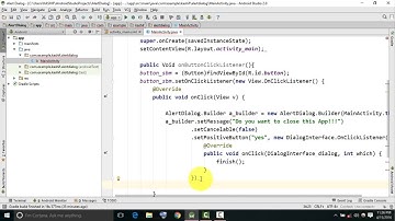 Lec 9: How to use Alert Dialog in Android