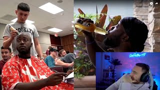 LosPollosTV Reacts To Hilarious Jidion Pranks (Haircut during lecture, Job interview, Fake scout)