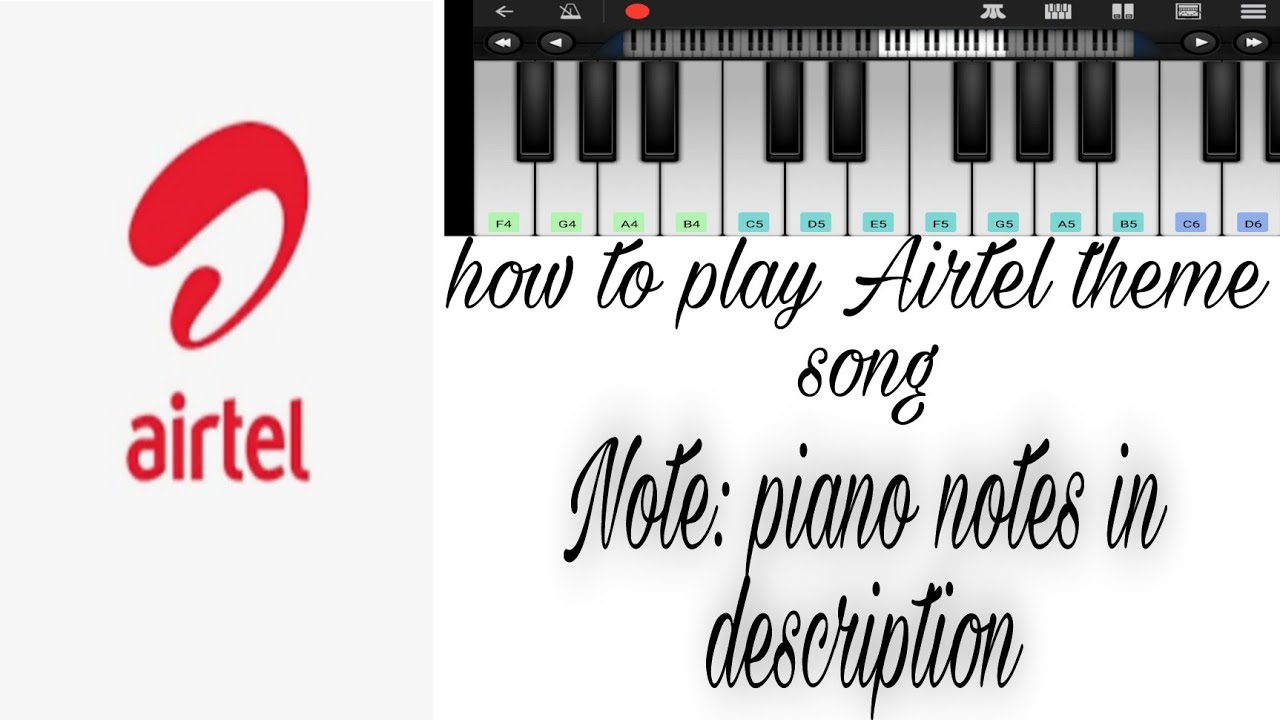 AIRTEL THEME SONG on 🎹/ Notes is in description.shorts YouTube