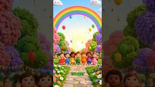 Rainbow Song for Kids 🌈 | Learn Colors with Fun Parade | Kids Rhymes#shorts#kids #nurseryrhymes