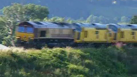 Triple Headed 66101, 97303& 97301 are seen here at...