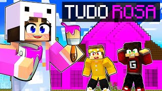 Pintei As Casas Dos Meus Amigos De Rosa No Minecraft