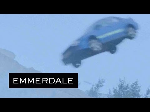 Emmerdale - Aaron And Robert Crash Into A Lake