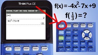 Evaluate Functions at Given Values using the TI84 Plus CE