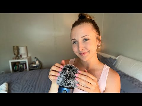 ASMR | Whispers & Fluffy Mic Scratches ✨JUNE CATCH UP SESH✨