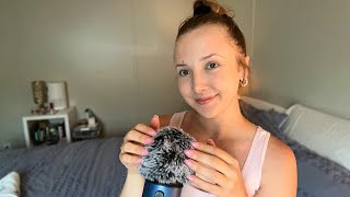 ASMR | Whispers & Fluffy Mic Scratches ✨JUNE CATCH UP SESH✨