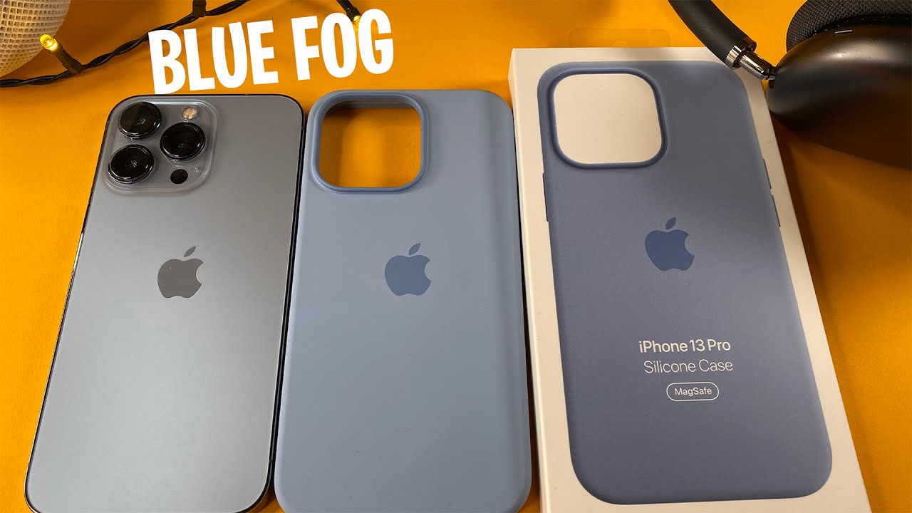 FUNDA IPHONE 13 PRO APPLE SILICONA BLUE FOG MAGSAFE