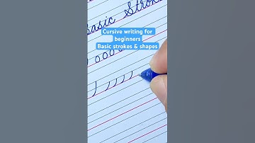 Cursive writing for beginners | Basic strokes & shapes #cursivewriting #handwriting #calligraphy