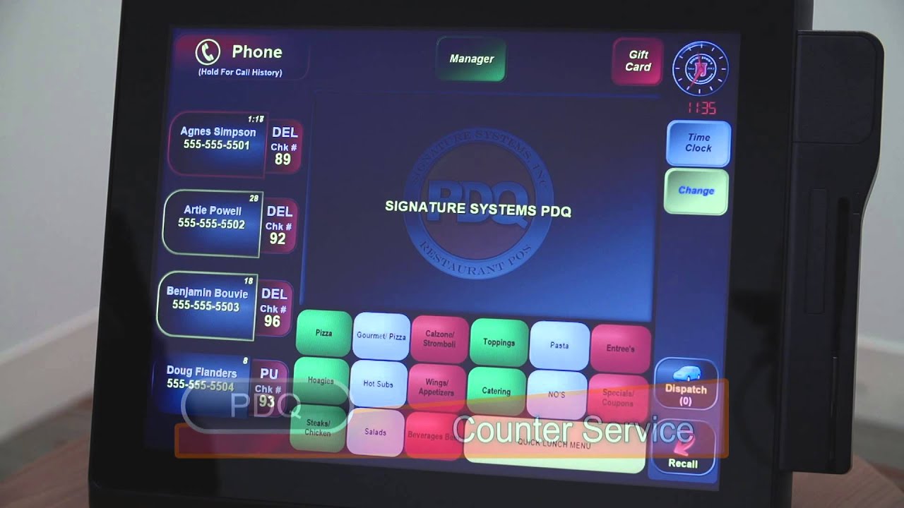 PDQ POS Simple Ordering Demonstration YouTube