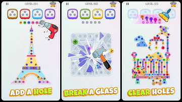 Unscrew Nuts Sort: Pin Puzzle Game All Mobile Video Gameplay