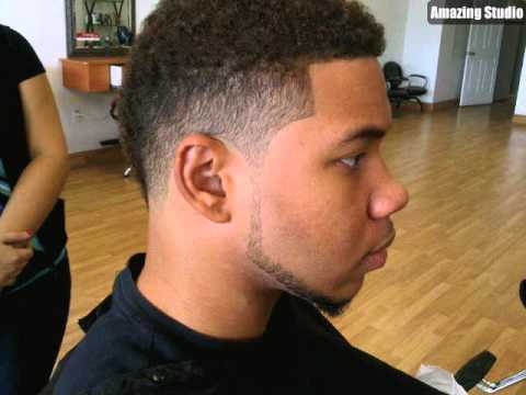 Taper Fade Hairstyle For Black Men Youtube