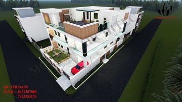 The Corner Villa | 3d Rendering in Lumion and modeling in 3ds Max | ModernArchitect