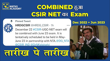 CSIR NET 2023 Exam Date | Combined Dec