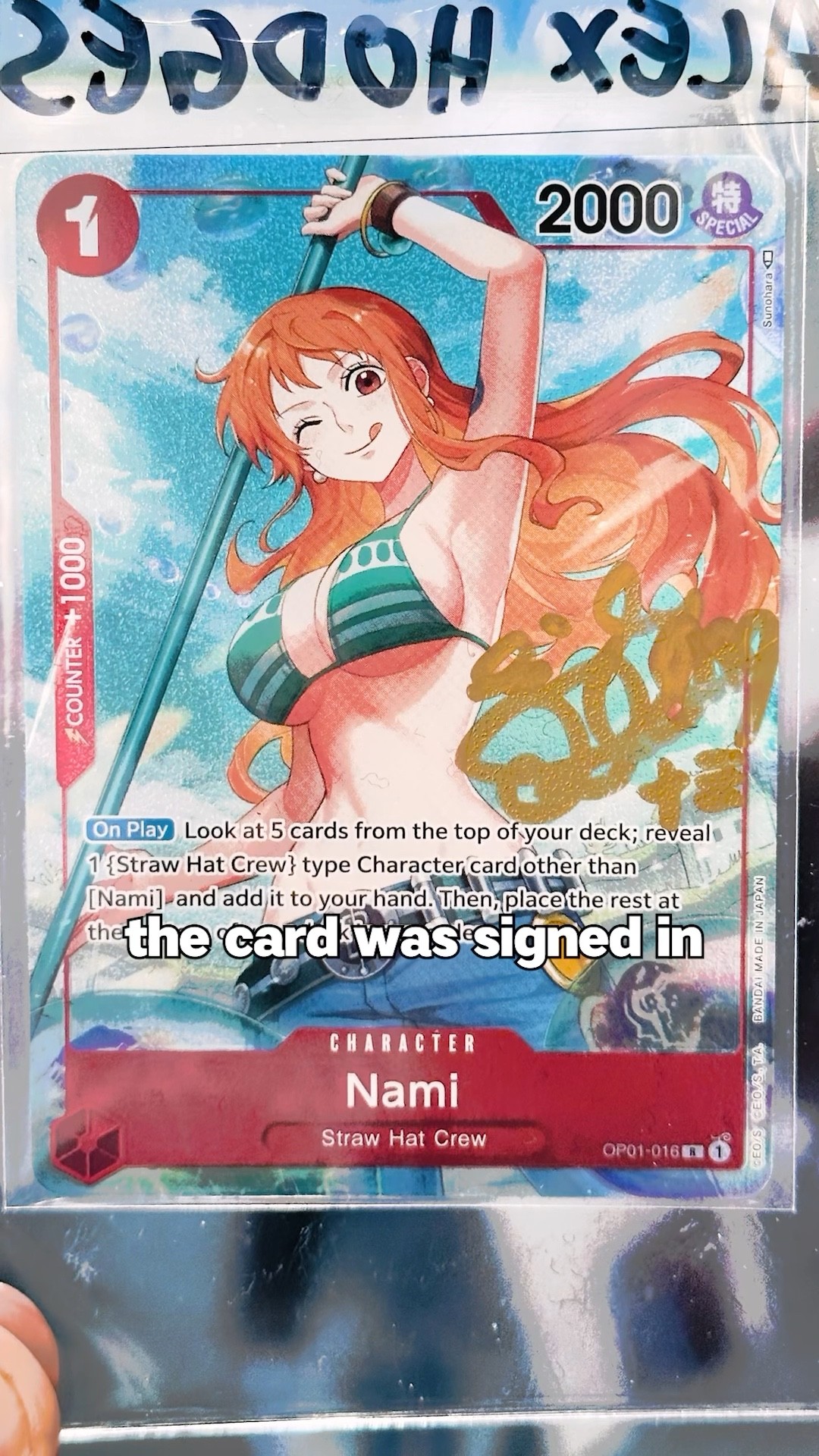 Emily Rudd signed my $350 One Piece card 🏴‍☠️ #shorts #comiccon