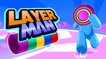 LAYER MAN 3D - ASMR Gameplay iOS,Android Walkthrough Pro Game Mobile (Level Up Big Head Man Run)