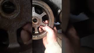 How to remove the harmonic balancer WITHOUT the tool! 3.3 dodge caravan