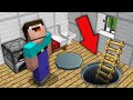 Minecraft NOOB vs PRO: NOOB ESCAPED FROM VILLAGE PRISON WITH HELP SEWER HATCH ? 100% trolling