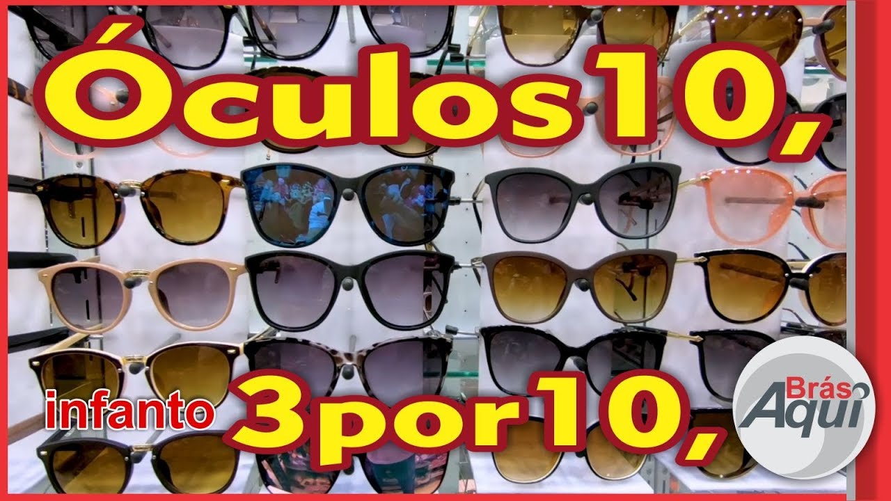 ÓCULOS $10 REAIS Shop Vautier Brás VAREJO e ATACADO - YouTube