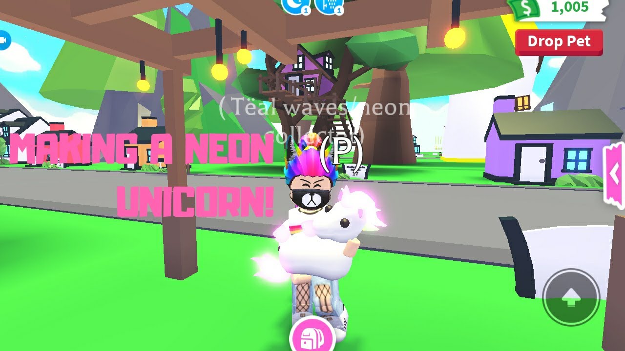 Making A Neon Unicorn Adopt Me YouTube