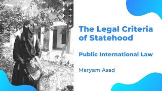 Legal Criteria for Statehood