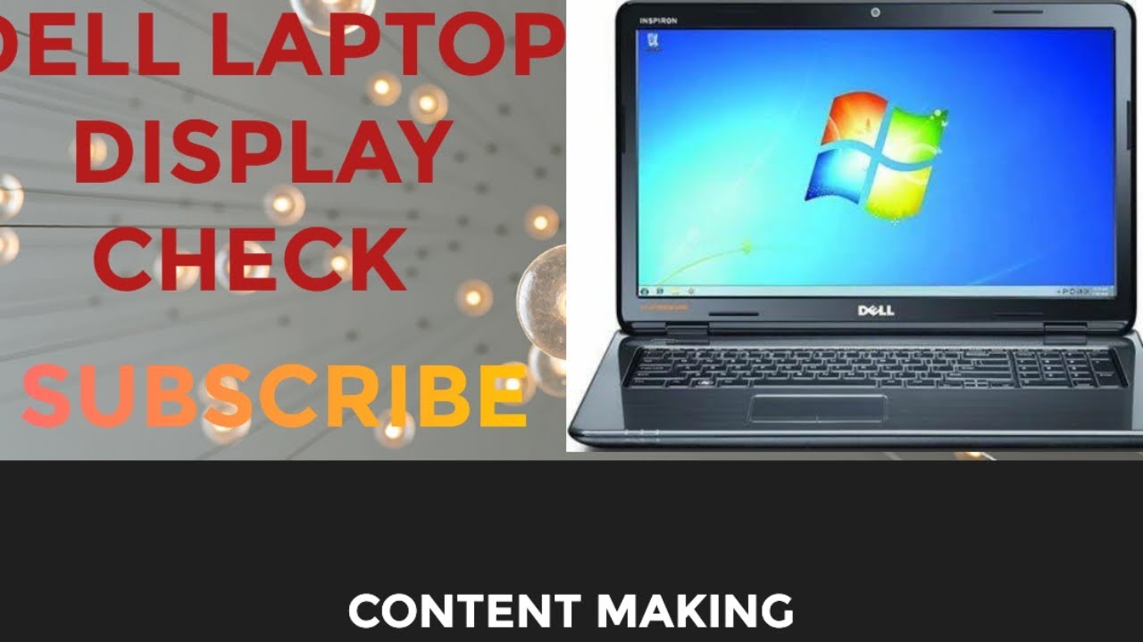 DELL LAPTOP DISPLAY CHECK - YouTube