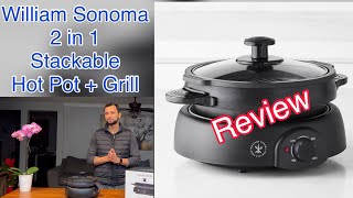 Electric Hot Pot and Grill by William Sonoma | Stackable Korean Hot Pot | Shabu Shabu