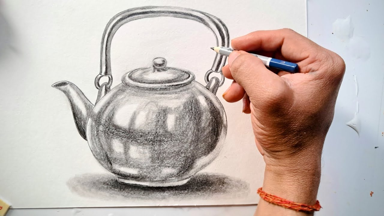 Satisfying Teapot Drawing Timelapse 🫖✨|