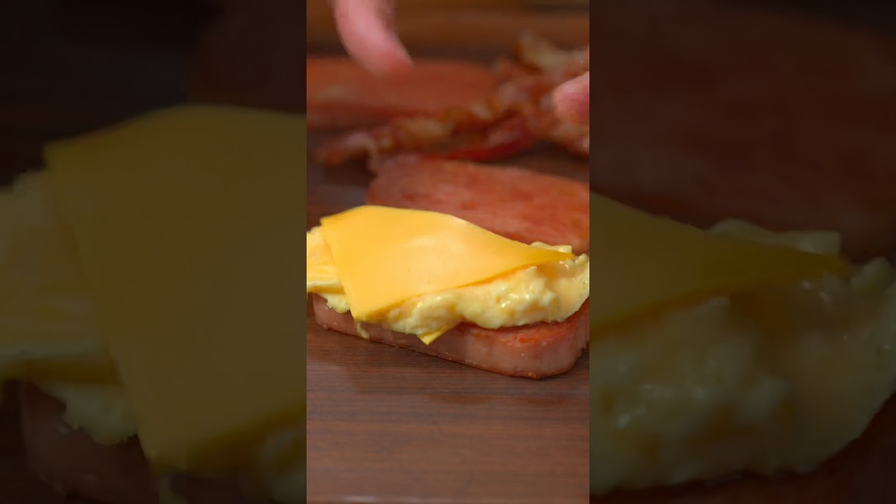 Homemade SPAM SANDWICH For My SON Luffy #shorts #cooking