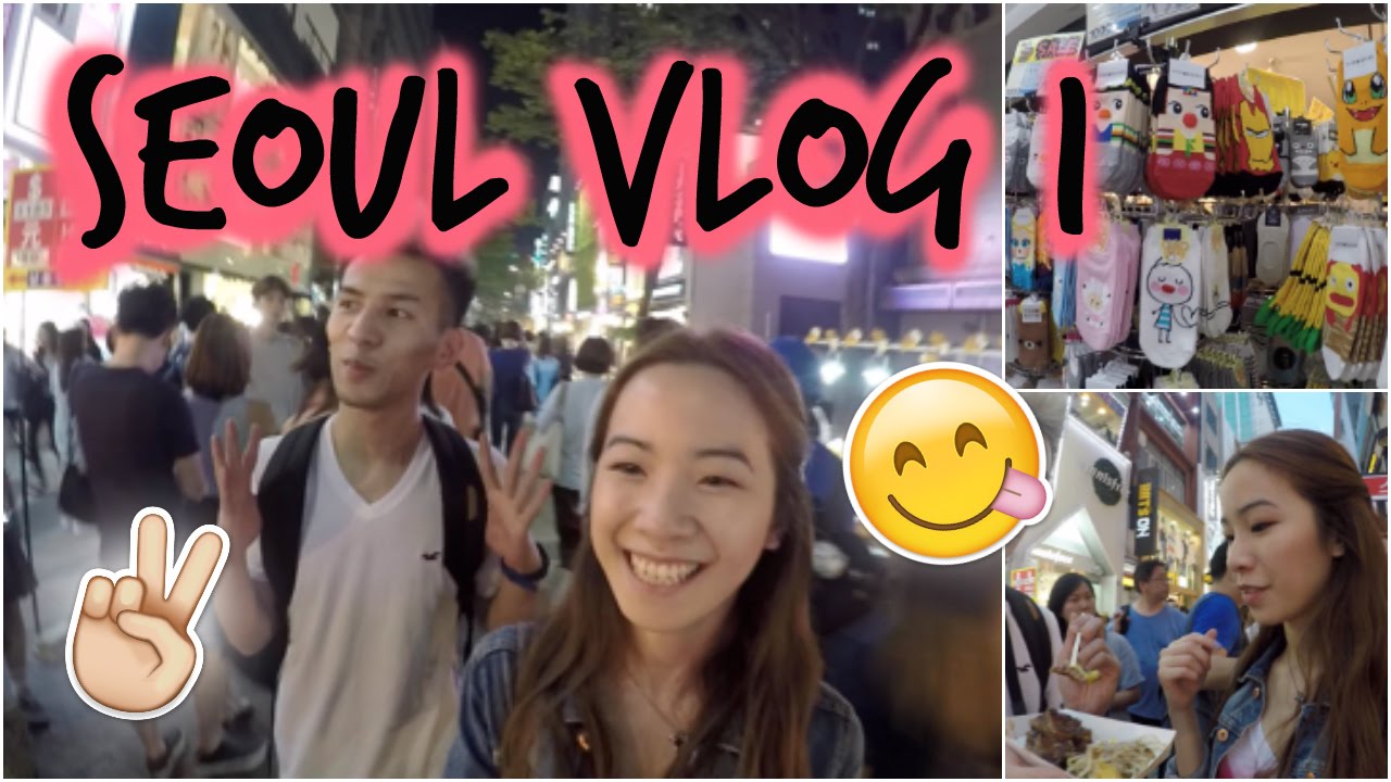 Seoul ✈ Korea VLOG #1 Myeongdong shopping, streetfood heaven, apartment tour!