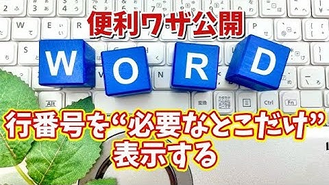 資料作成がグッと便利に！Wordで行番号を必要な部分だけ表示する方法