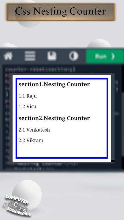 𝐂𝐬𝐬 𝐍𝐞𝐬𝐭𝐢𝐧𝐠 𝐂𝐨𝐮𝐧𝐭𝐞𝐫 | #css #nesting #counters #numbers #form #html # ...