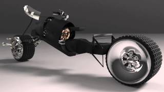 Batpod style motorcycle 3D model from CGTrader.com