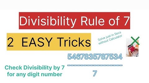 Divisibility Rule of 7 #mathstricks #divisibility #vedicmaths #polymathfootprintsacademy
