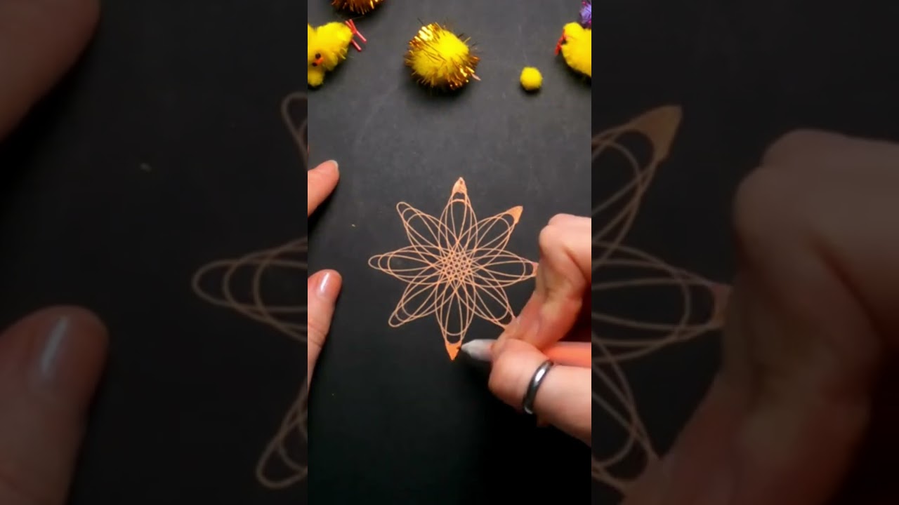 Simple Spirograph design | stress relief art 