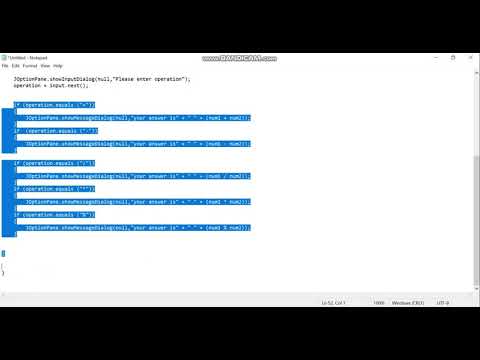 Calculator using Java JOptionpane