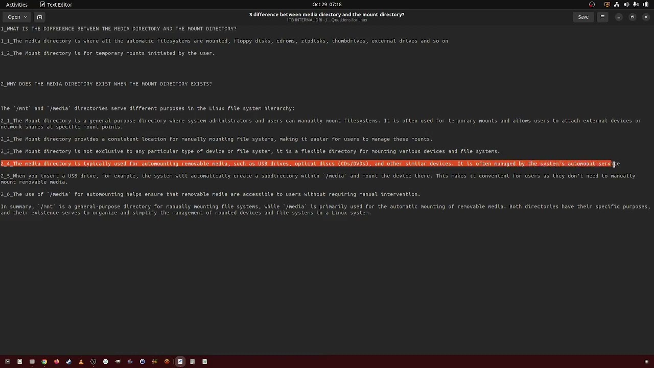 483 difference between media directory and the mount directory?