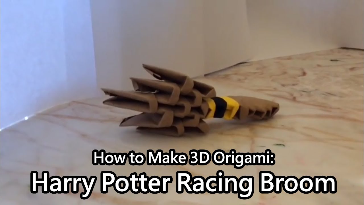 How to Make a 3D Origami Racing Broom from Harry Potter YouTube