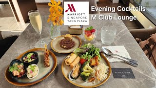 Evening Cocktails M Club Lounge Marriott Tang Plaza Hotel Orchard Road Singapore