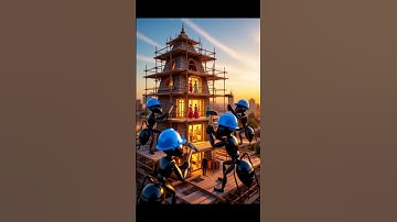 the Tiny ants Engineers at Work! 😍 | AI Generated Ants Building Video #ants #shorts #ai #funny