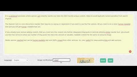 Article Spinner Tool Live Demo