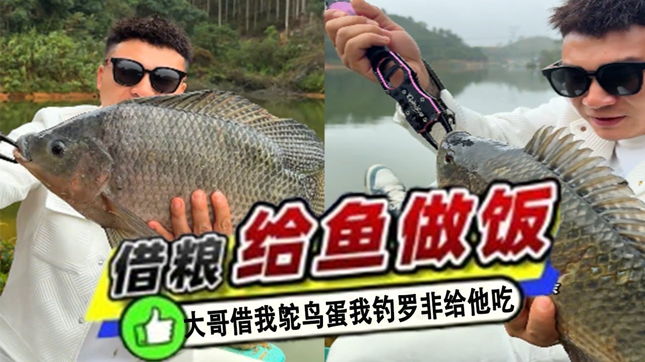 大哥借我鴕鳥蛋，我釣羅非全給大哥下酒 #吳天宇在路上#原來釣魚才是運動頂流  #2026dou來釣魚  #dou是釣魚人 #釣魚